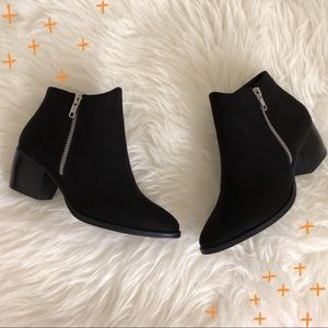 Truffle Collection side zip kitten heel bootie